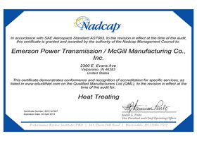MCGILL-航空航天認(rèn)證Emerson-McGill-Nadcap-Heat-Treat